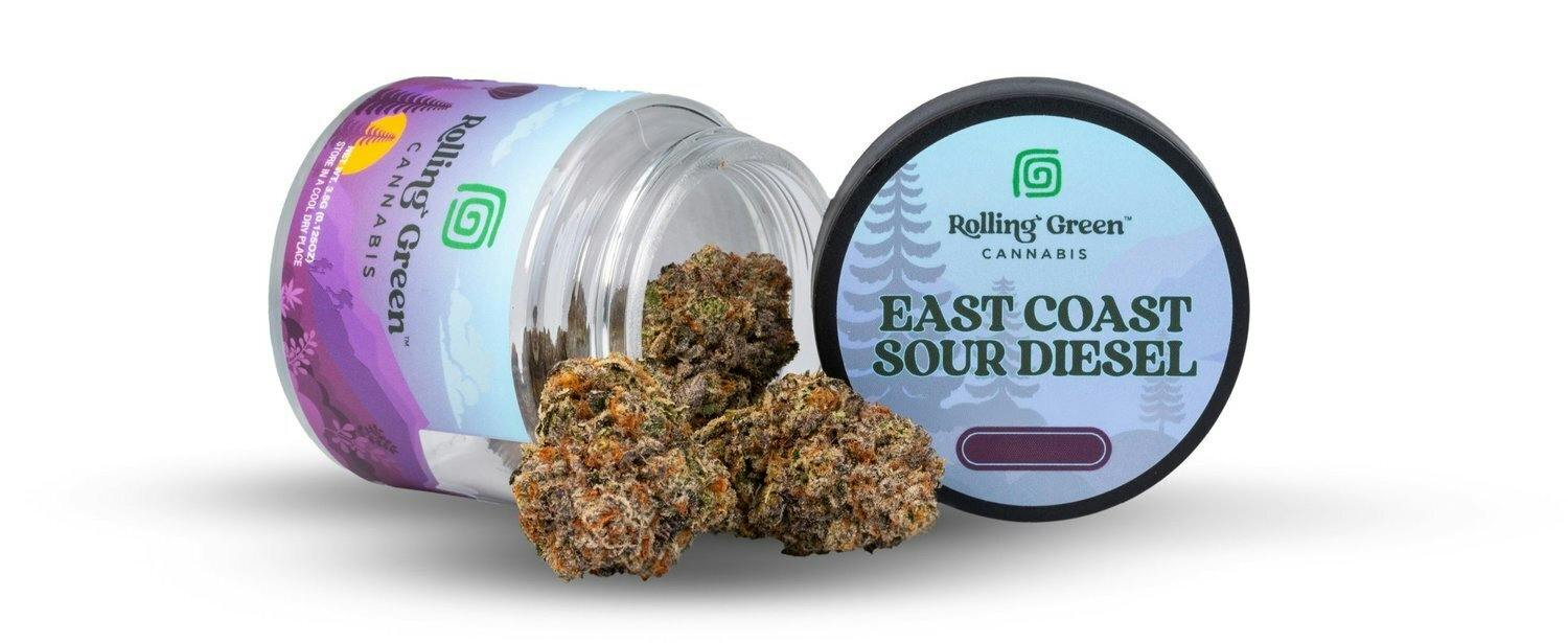 East Coast Sour Diesel | Premium Flower | 3.5g by Rolling Green Cannabis