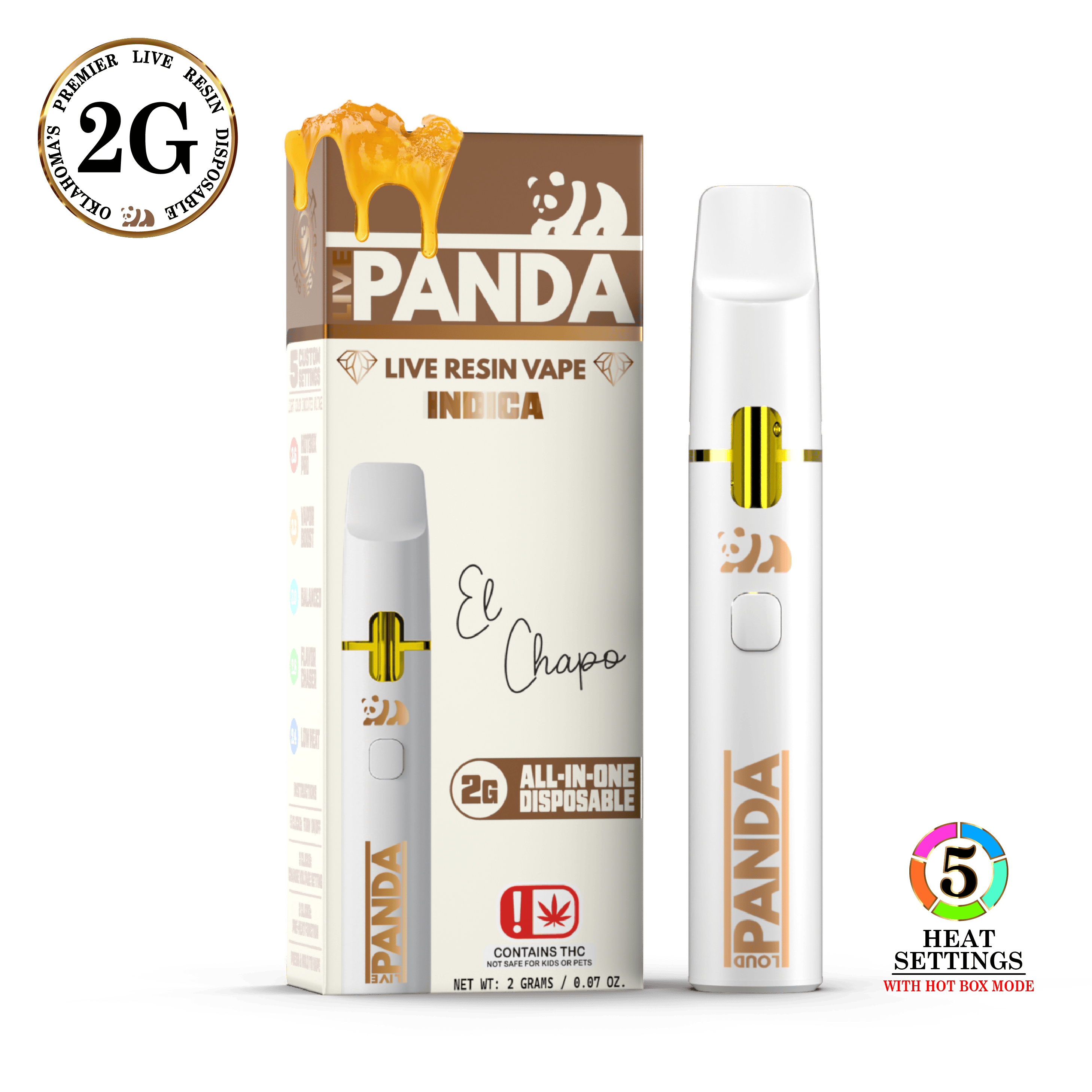 el chapo vape disposable Live Panda - El Chapo - 2G Live Resin Vape