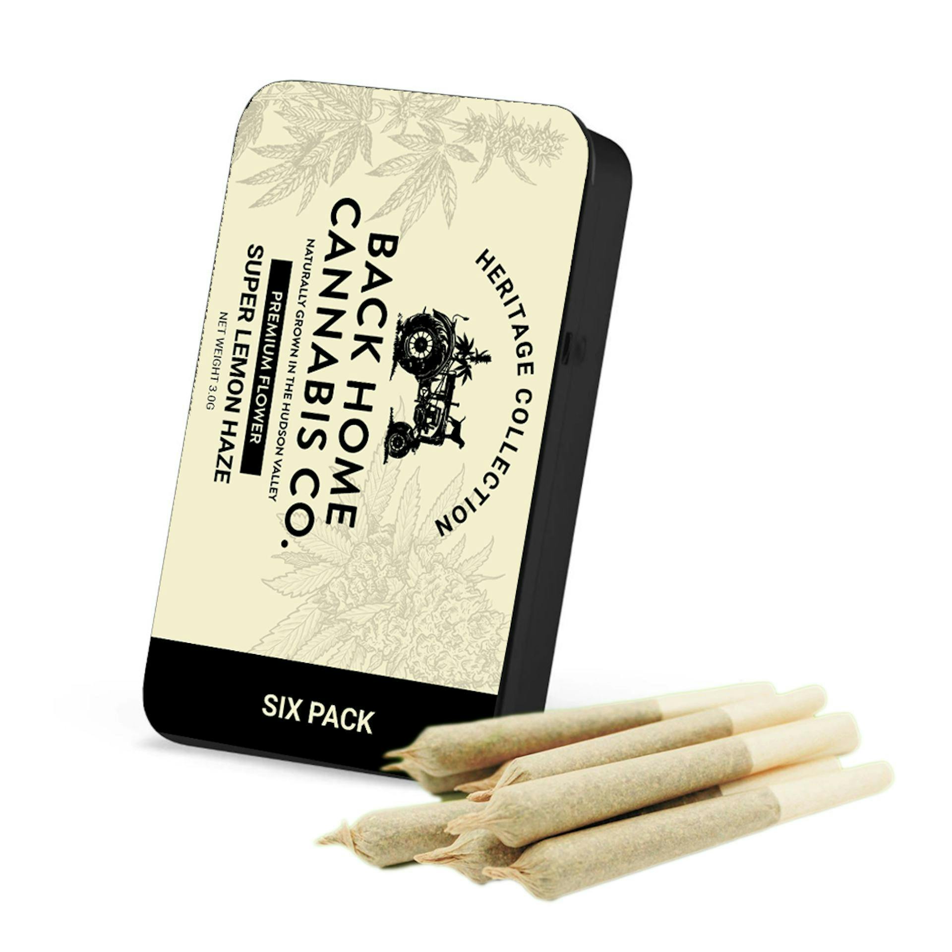 Super Lemon Haze 6 Pack Pre Roll by Back Home Cannabis Co.