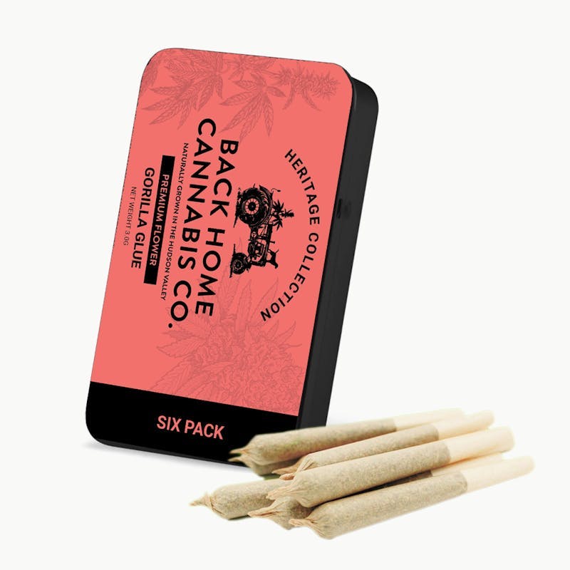 Gorilla Glue 6 Pack Pre Roll by Back Home Cannabis Co.