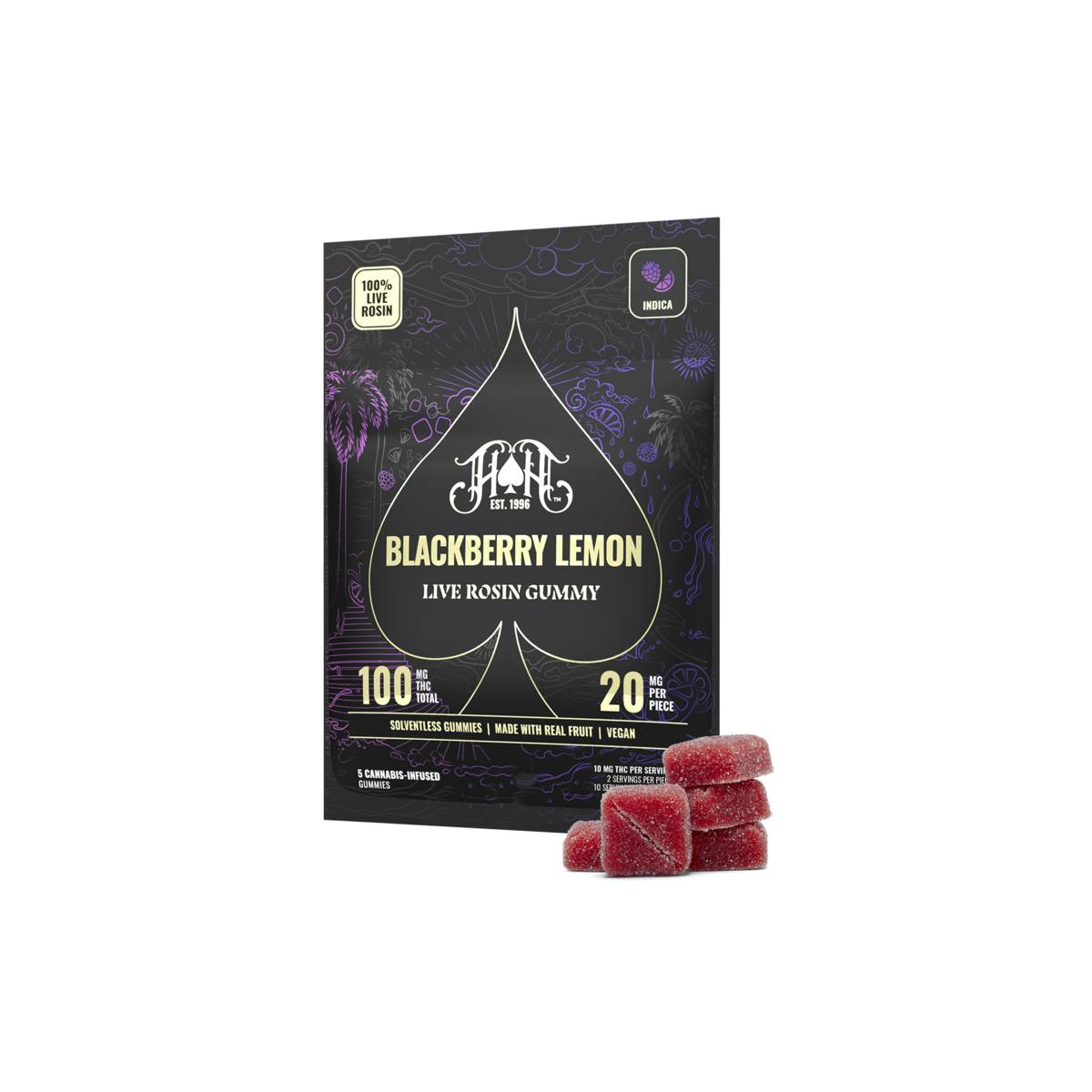 Blackberry Lemon | Indica - Live Rosin Gummies - 100mg