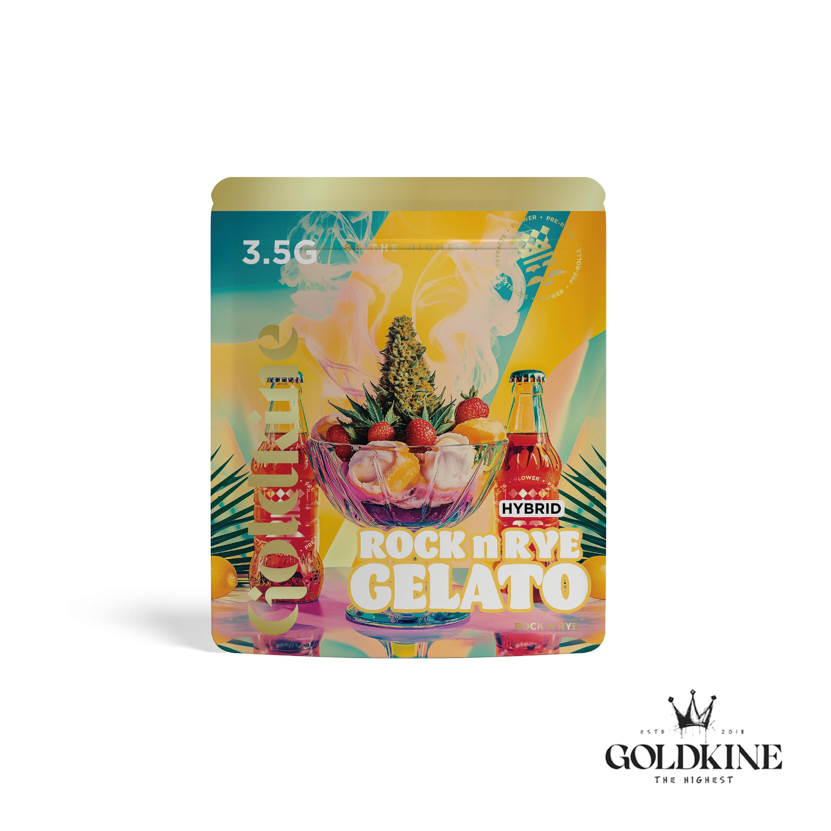 Goldkine Flower 3.5G (Mylar) | Rock n Rye Gelato