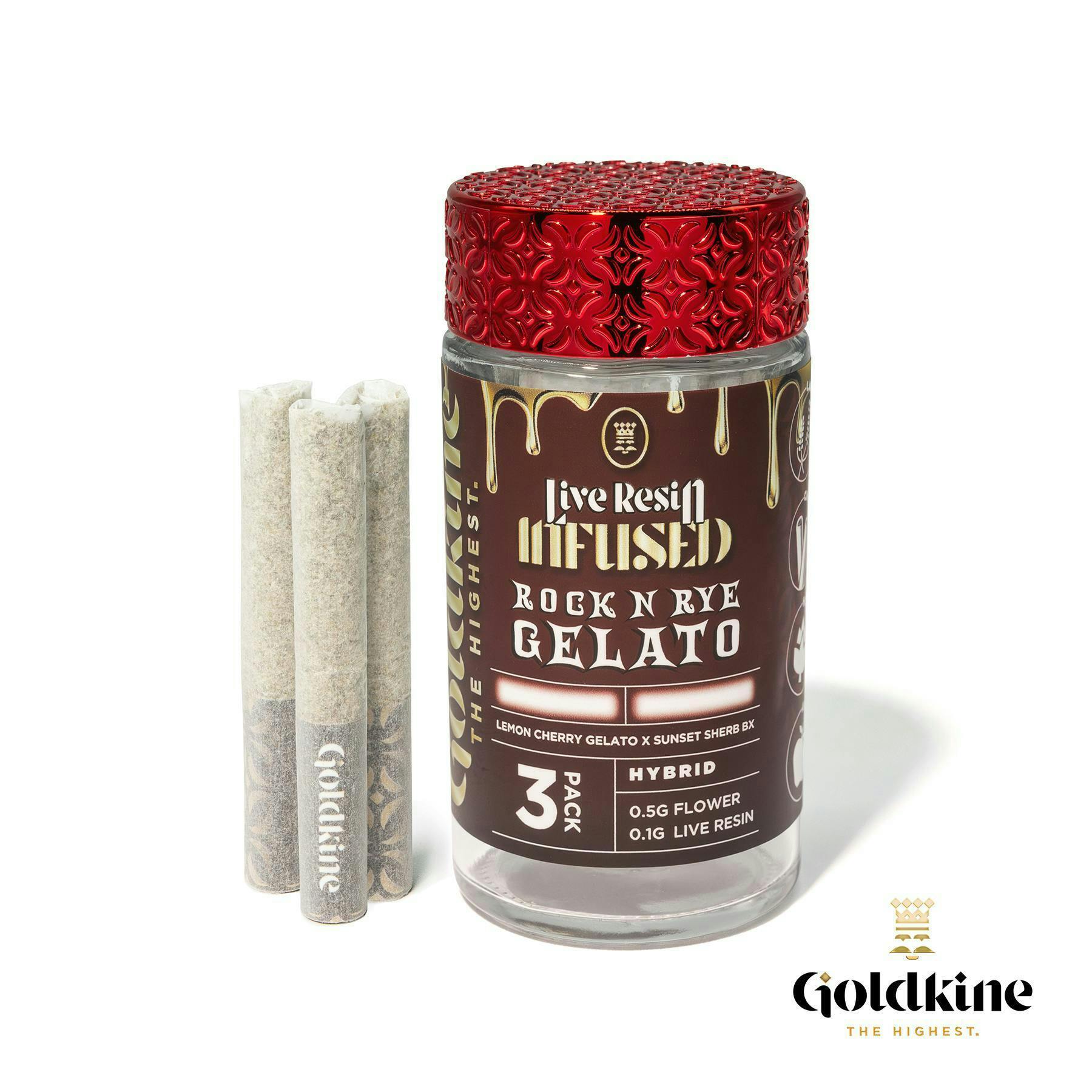 Goldkine Infused Pre Roll 1G | Rock n Rye Gelato
