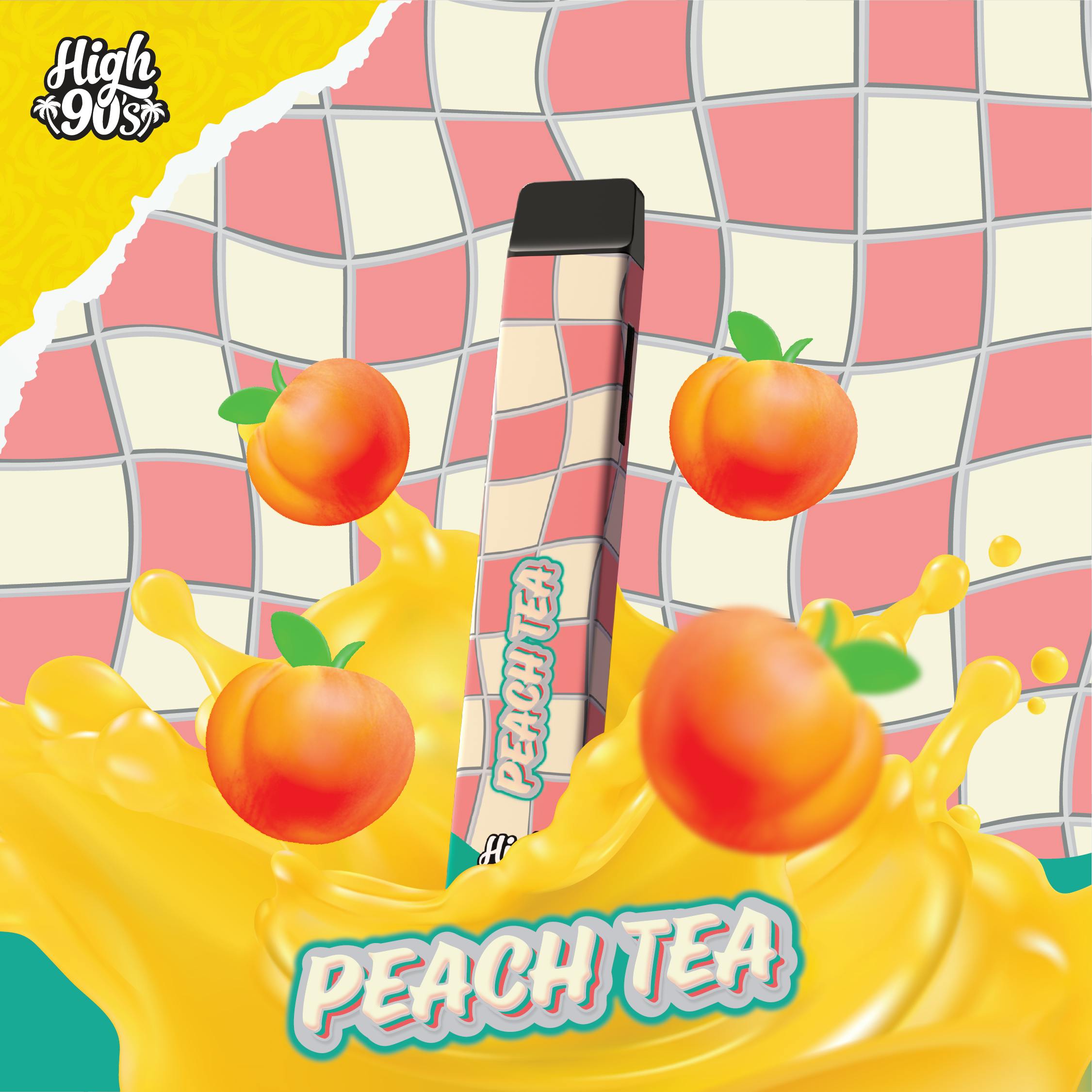 High 90s : Peach Tea 1g All-In-One Vape - HIGH 90s