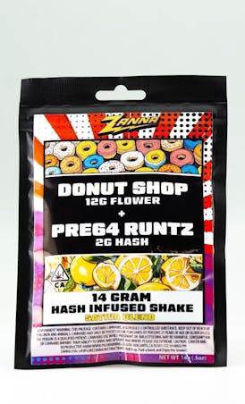 Donut Shop + Pre64 Runtz 14g Hash Infused Shake
