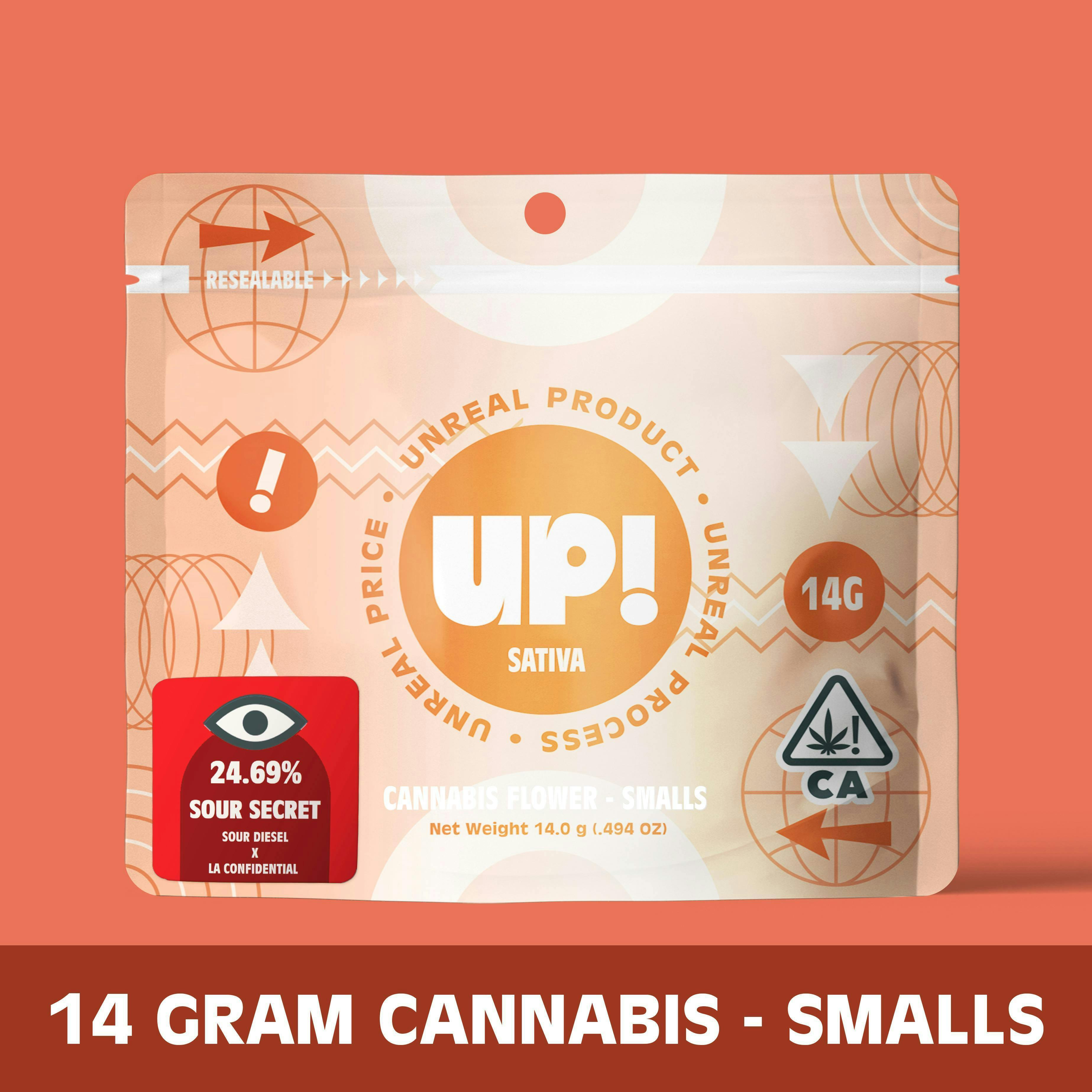 Sour Secret (Sativa) Cannabis Smalls 14g by UP!