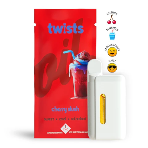 Cherry Slush Flavor - "Twists" AIO 'Tanker' (4g) - by Oil® — disposable listed on the Herbs 4 You menu