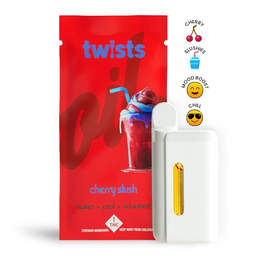 Cherry Slush Flavor - "Twists" AIO 'Tanker' (4g) - by Oil® — disposable listed on the Herbs 4 You menu