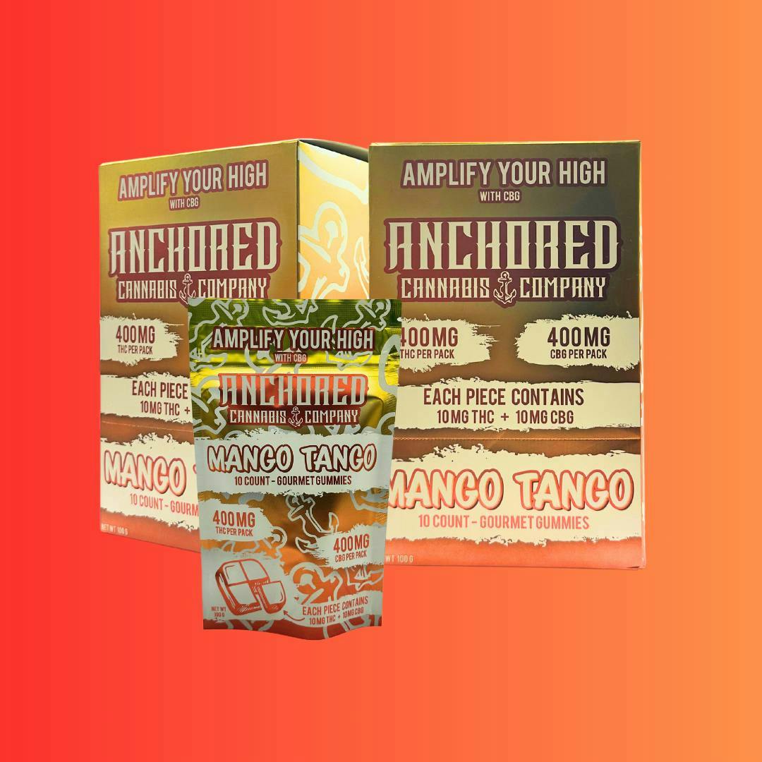 Anchored | Mango Tango Gummy (10ct) | 40 THC : 40 CBG