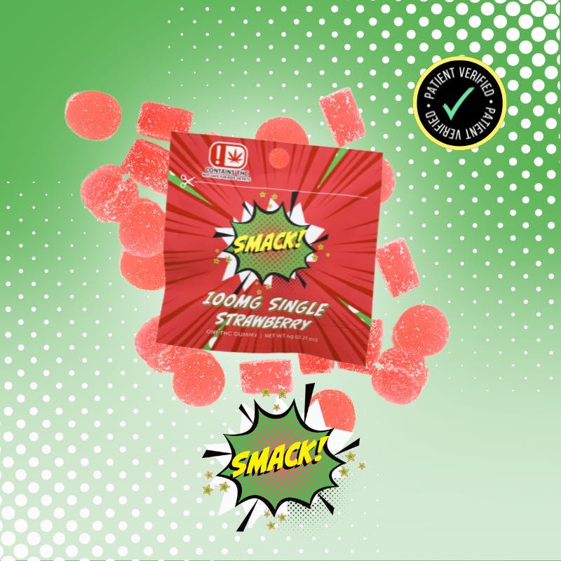 Smack! | Strawberry Single Gummy | 100mg