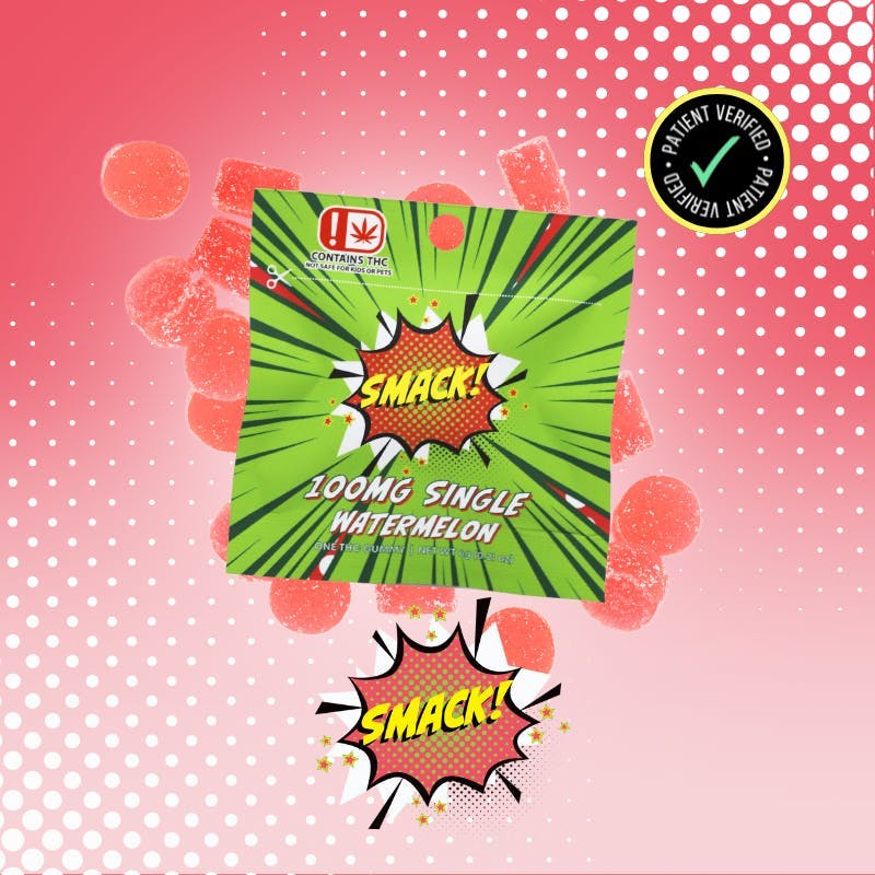 Smack! | Sour Watermelon Single Gummy | 100mg