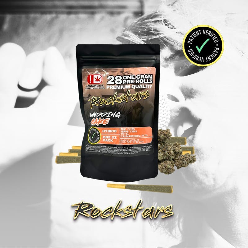Rockstars | 1g Pre Roll | Wedding Cake