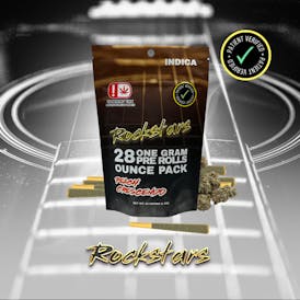Rockstars | 28g Pre Roll Pack | Peach Crescendo
