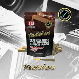 Rockstars | 28g Pre Roll Pack | Strawberry Cough