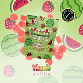 Kush Drops | Wacky Watermelon Gummies | 1000mg THC