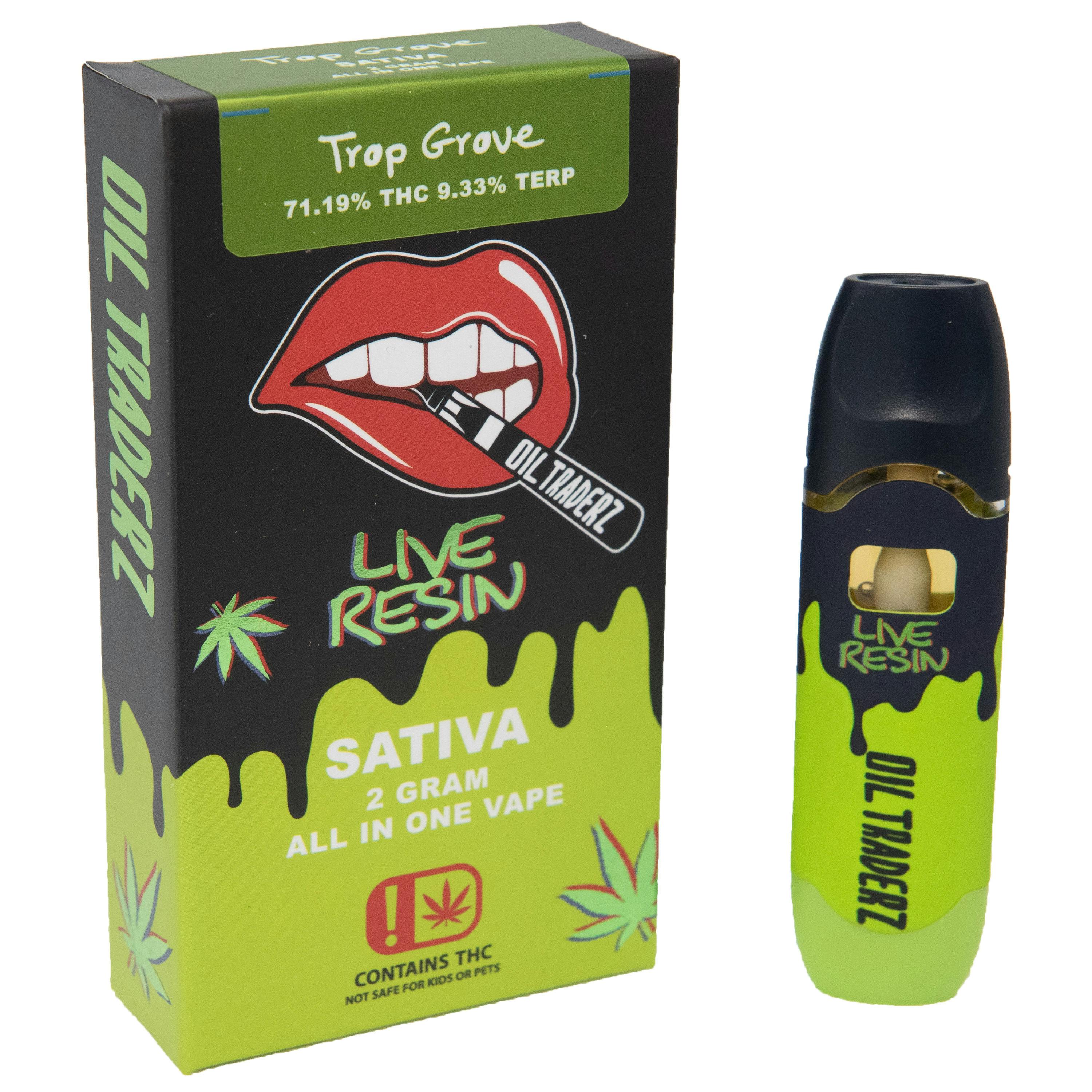 2g Trop Grove Live Resin Disposable - Oil Traderz (Sativa)