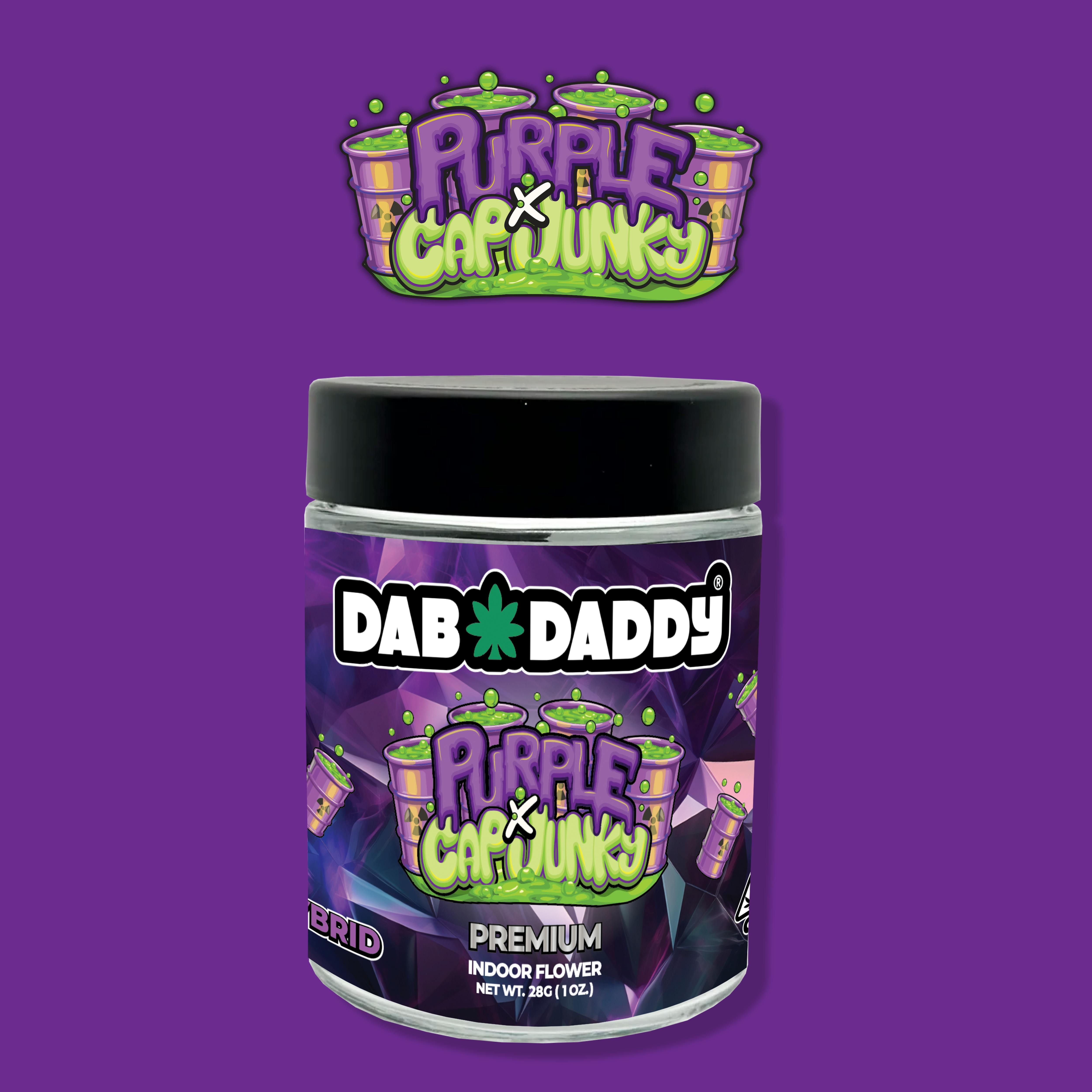 Purple X Cap Junky Flower Dab Daddy® 28g Premium Indoor Flower