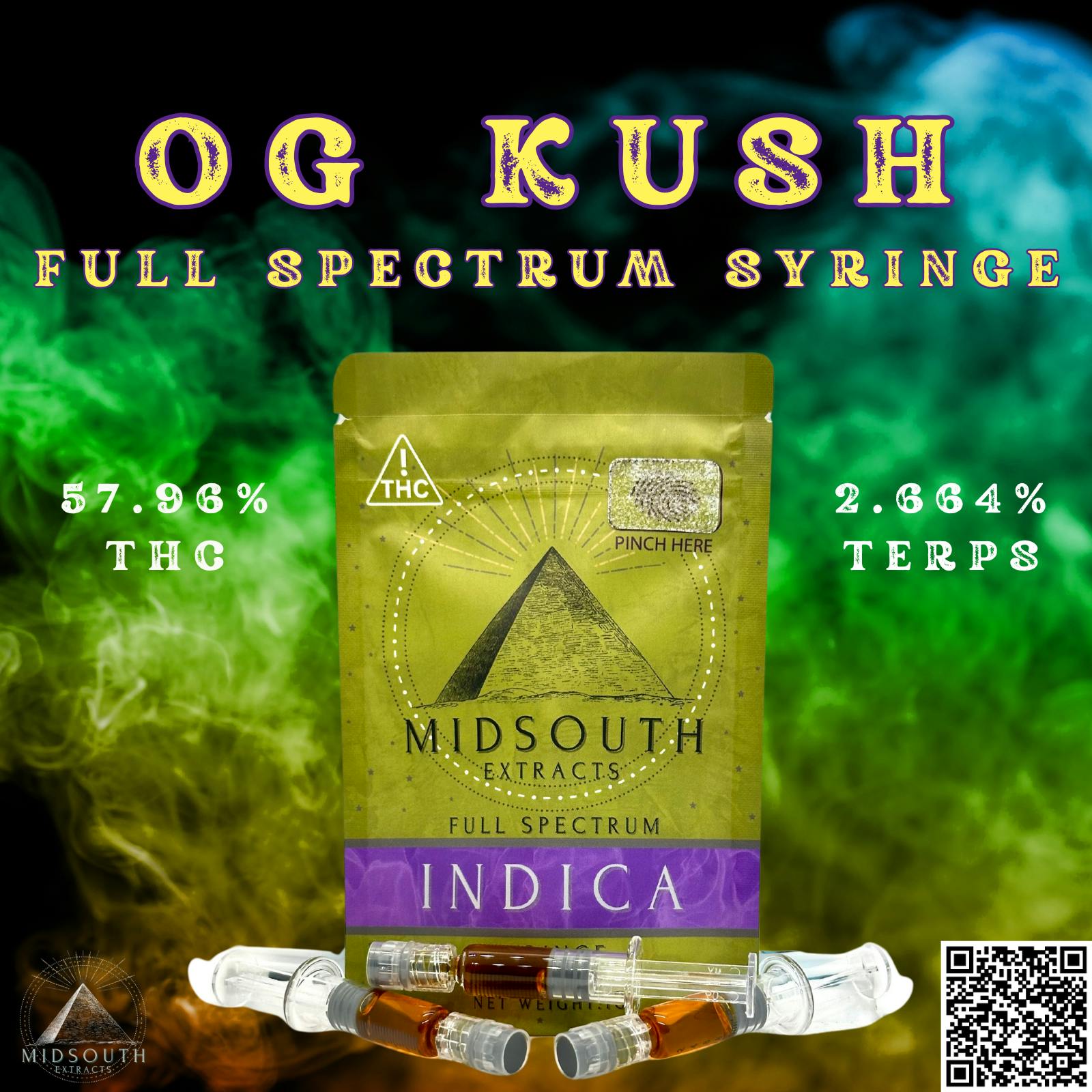 1g Full Spectrum Syringe - OG Kush - MidSouth Extracts