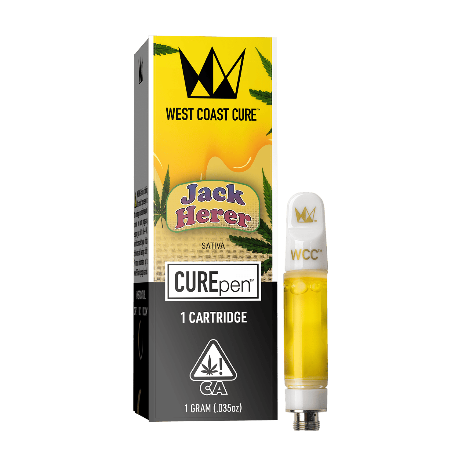 Jack Herer - 1g CUREpen Cartridge (Ceramic) - West Coast Cure