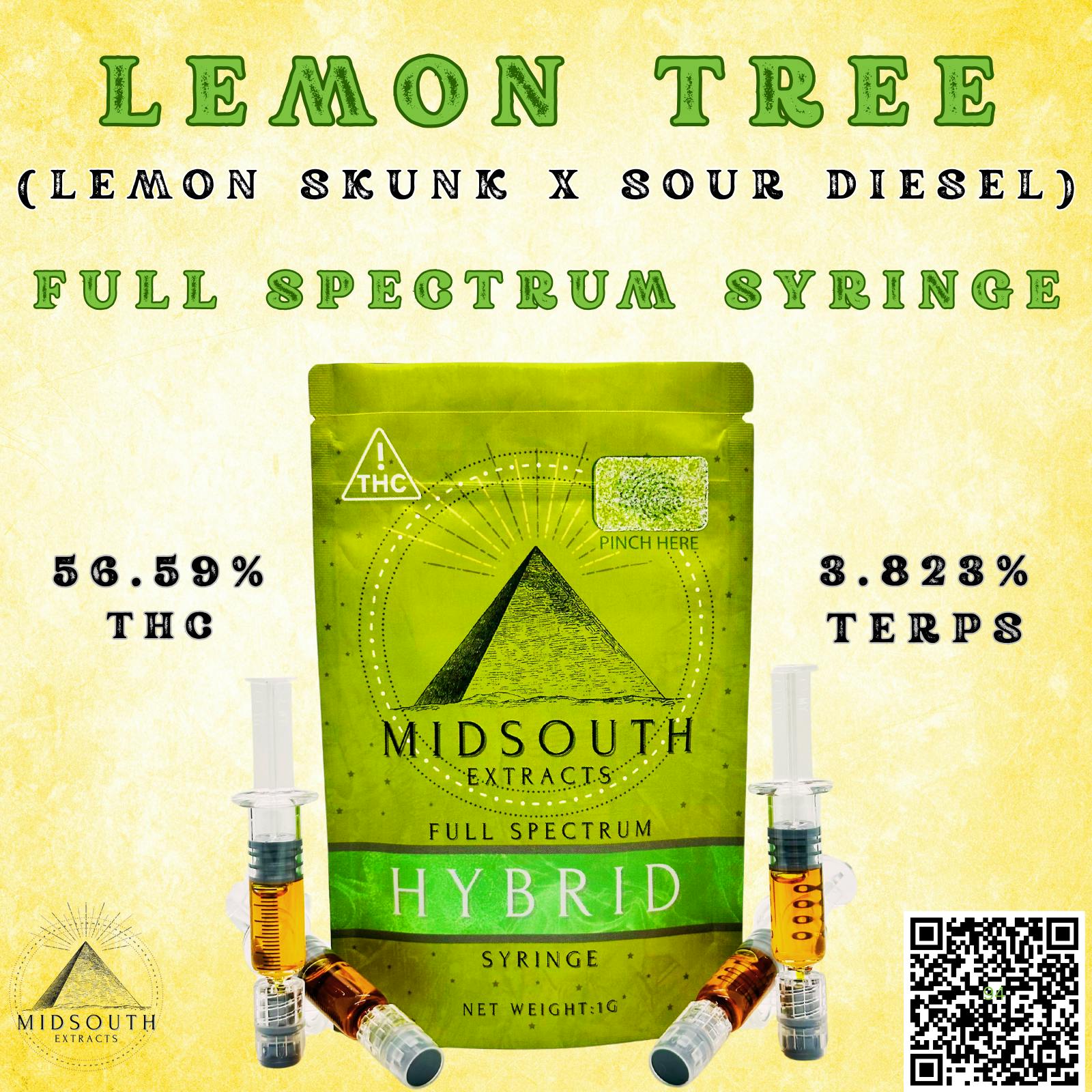 1g Full Spec Syringe - Lemon Tree at DABBS Cannabis Dispensary