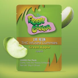 Green Apple Live Resin Gummies | 200mg 5pk
