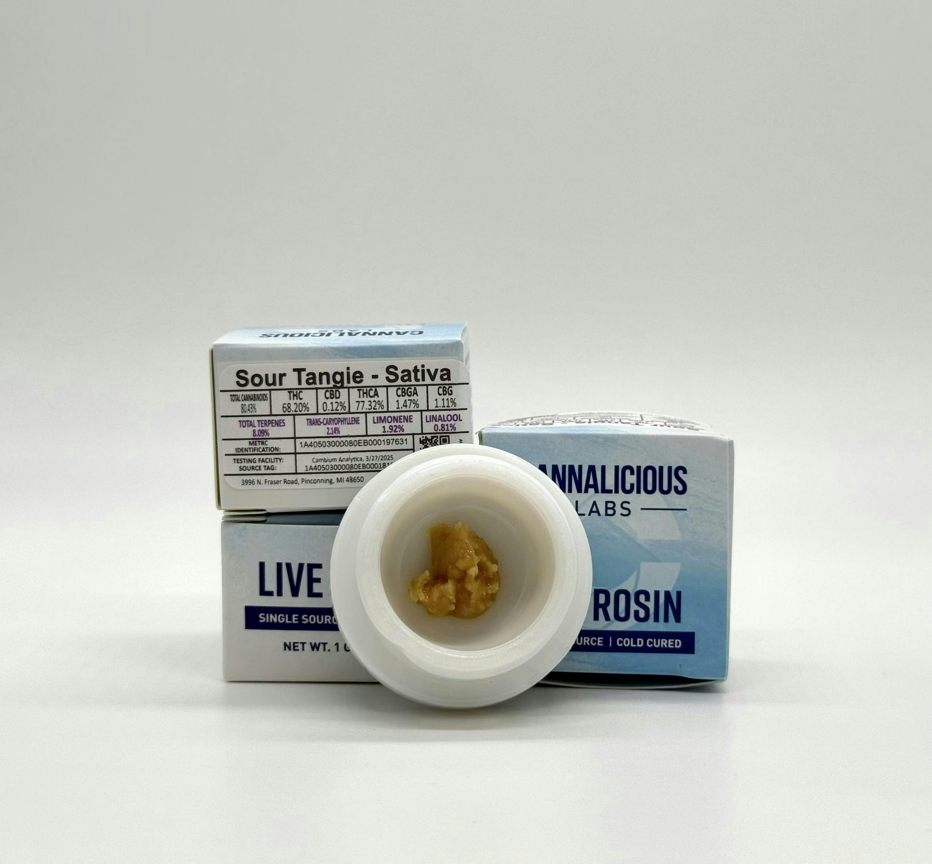 Sour Tangie | Live Rosin | 1g by Cannalicious Labs