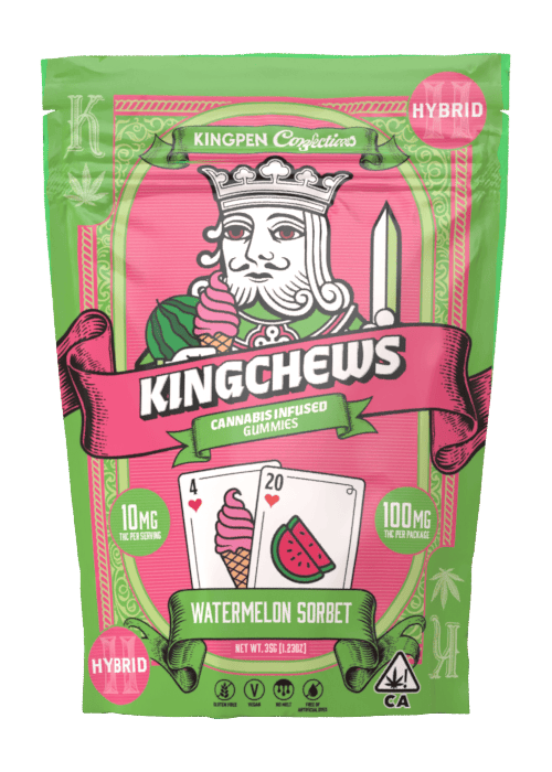 Kingchew | Watermelon Sorbet Gummies | 100mg | 10ct | 10mg/ea