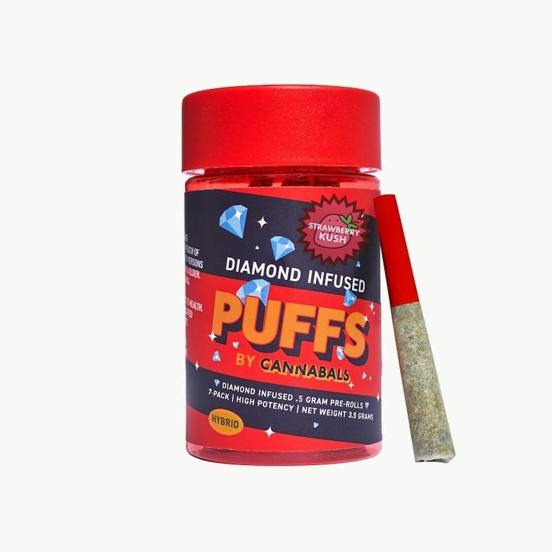 Strawberry Kush - Puff Prerolls - 7pk 0.5g by Cannabals
