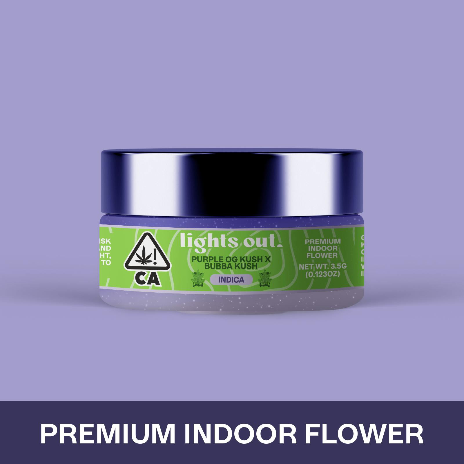 トップブランドのファッション Purple OG Kush x Bubba Kush (Indica) Flower 3.5g - Lights Out リラクゼーショングッズ