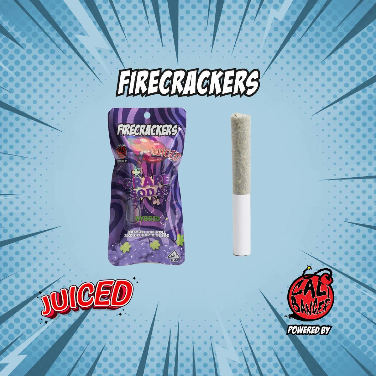 Juiced Infused Pre-Roll Grape Soda 3 x 0.6 - 1.8 G