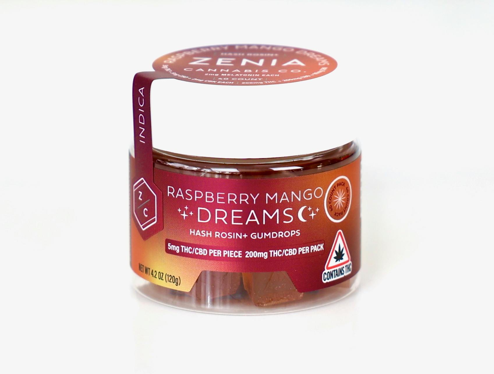 Raspberry Mango Dreams - THC+CBD+CBN - 200mg:200mg:80mg by Zenia Cannabis Co