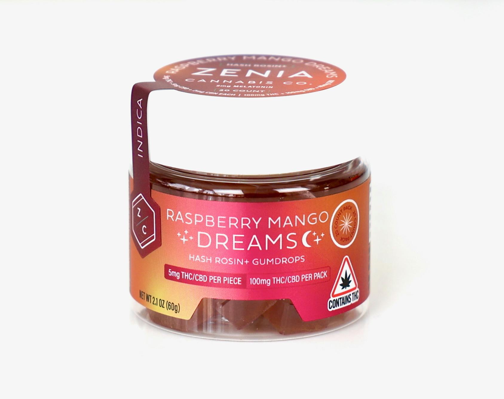 Raspberry Mango Dreams - THC+CBD+CBN - 100mg: 100mg:40mg by Zenia Cannabis Co