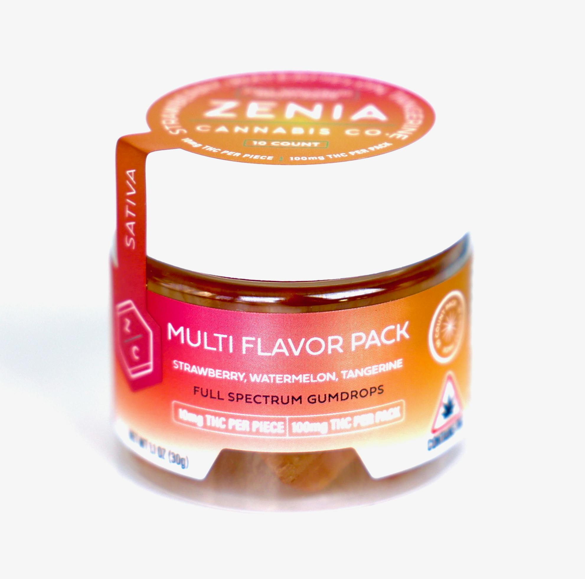 Sativa Multi Flavor Full Spectrum Gumdrops - 100mg by Zenia Cannabis Co