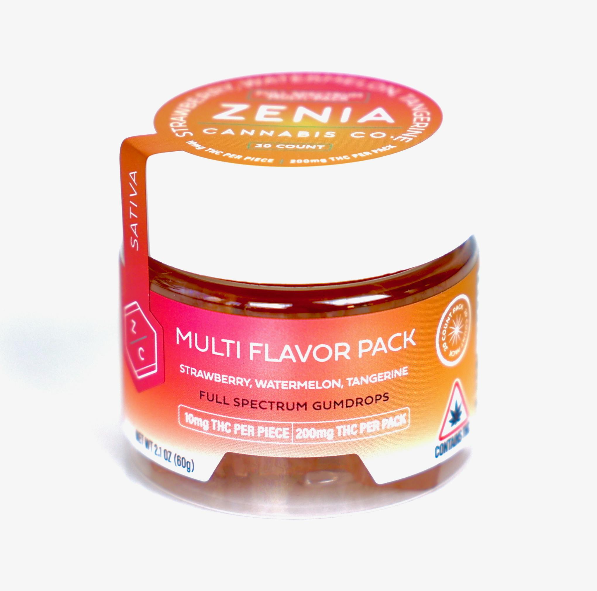 Sativa Multi Flavor Full Spectrum Gumdrops - 200mg by Zenia Cannabis Co