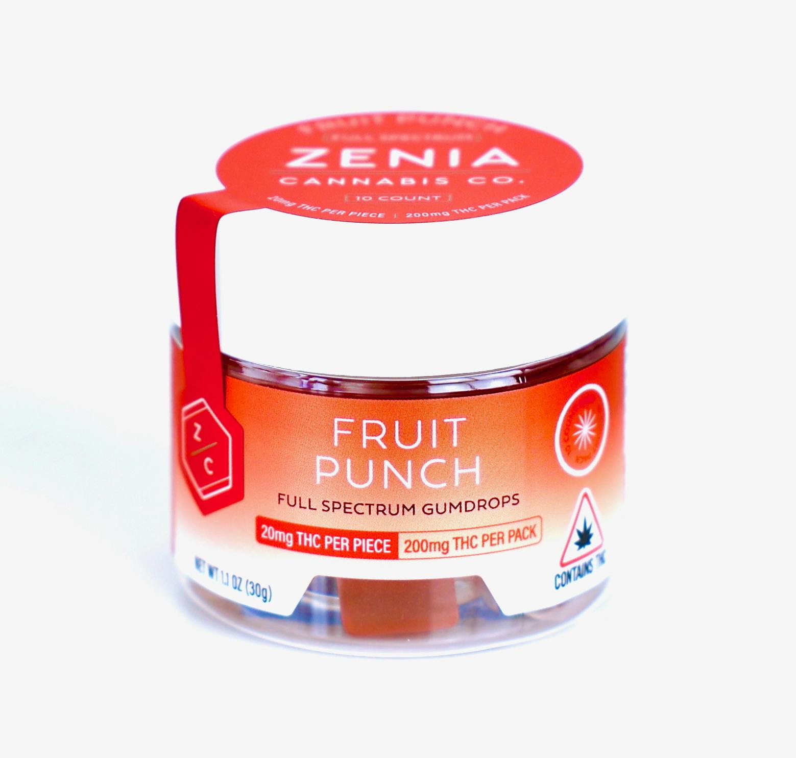 Fruit Punch Full Spectrum Gumdrops - 200mg by Zenia Cannabis Co