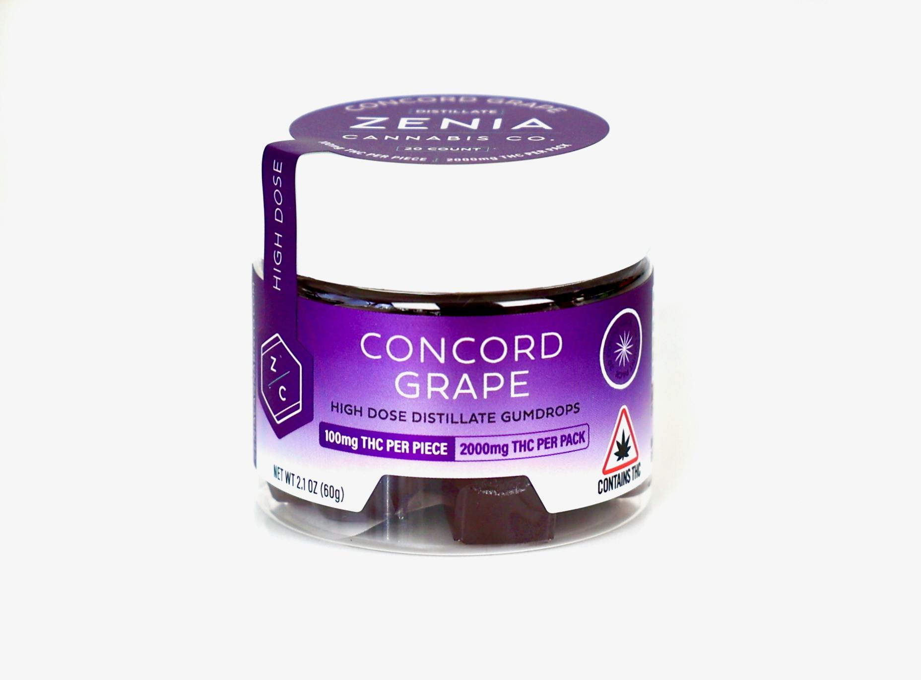 Concord Grape Gumdrops - 2000mg by Zenia Cannabis Co