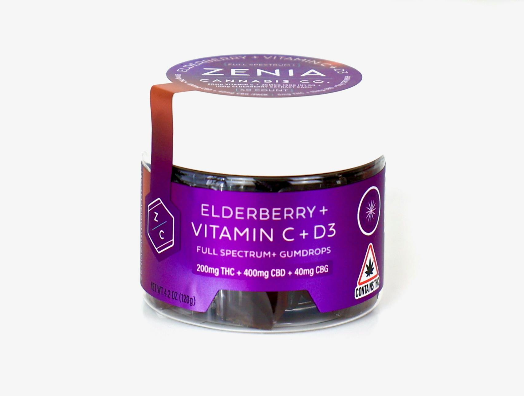 Elderberry Boost - THC+CBD+CBG - 200mg:400mg:40mg by Zenia Cannabis Co
