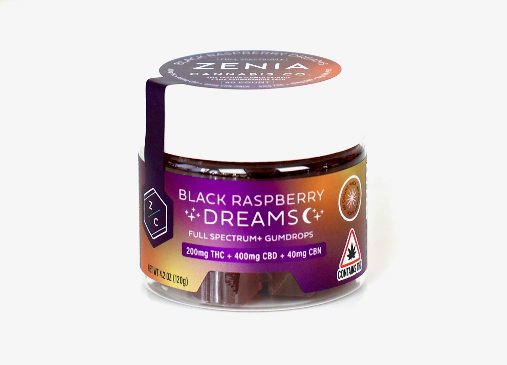 Black Raspberry Dreams - THC+CBD+CBN - 200mg:400mg:40mg by Zenia Cannabis Co