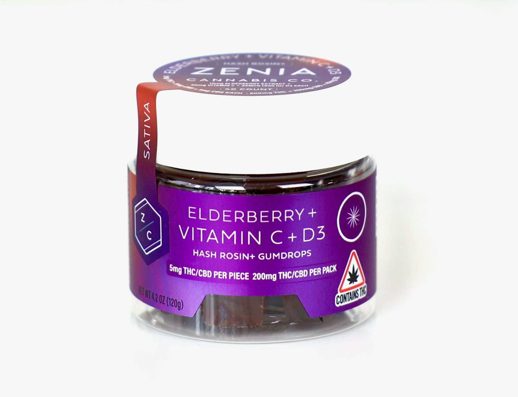 Elderberry Boost - THD+CBD+CBG - 200mg:200mg:80mg - Zenia Cannabis Co