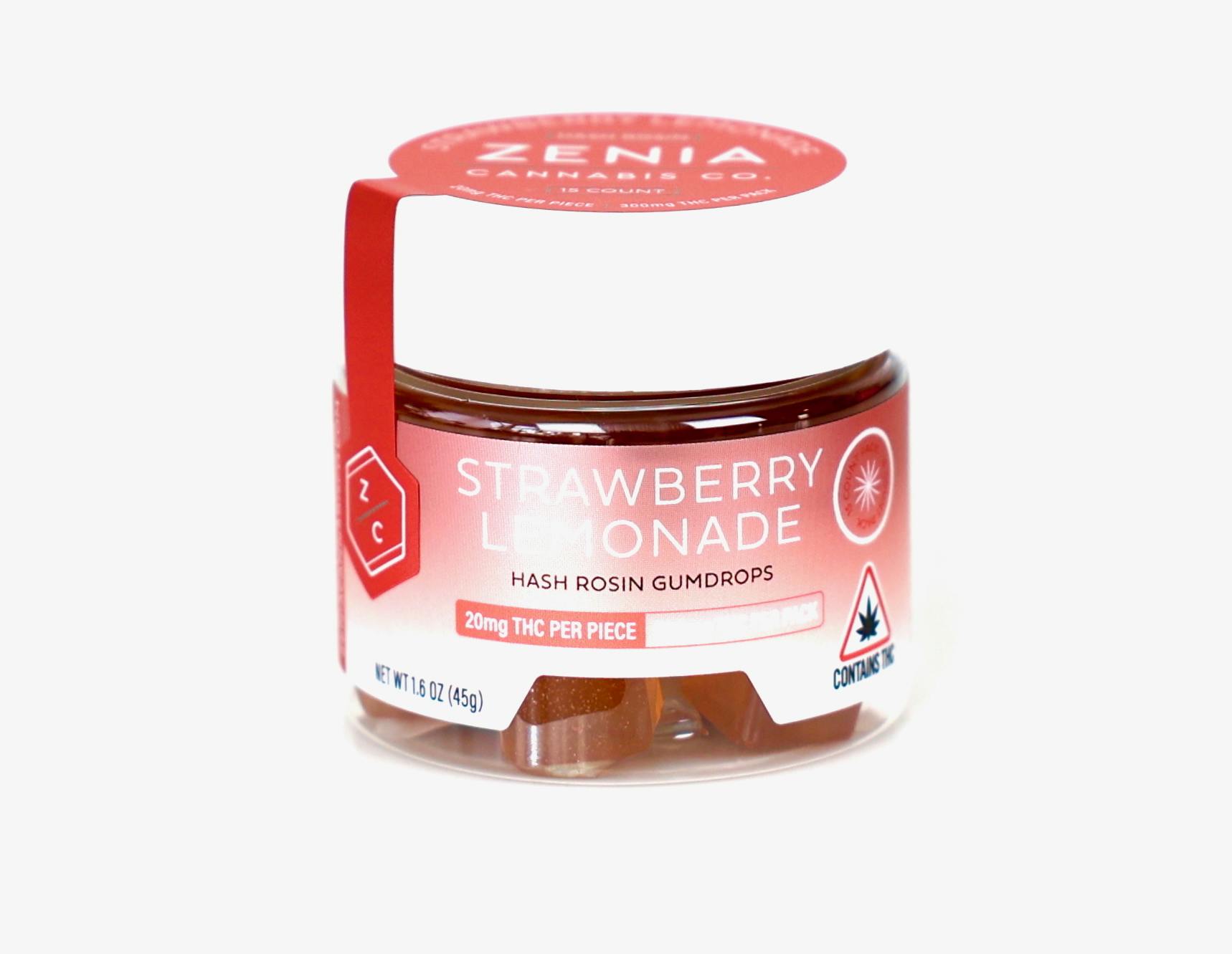 Strawberry Lemonade Hash Rosin Gumdrops - 300mg by Zenia Cannabis Co