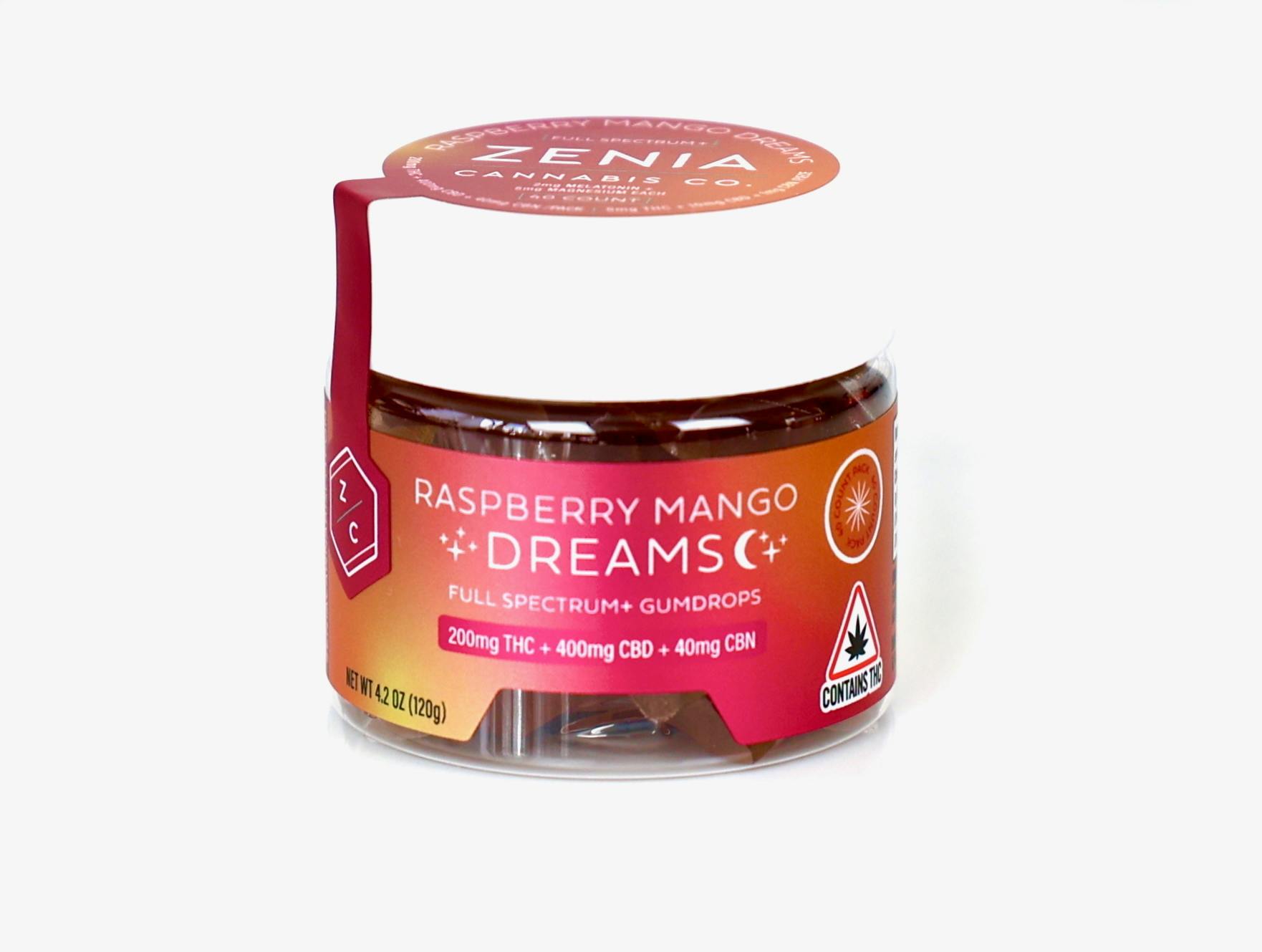 Raspberry Mango Dreams - THC+CBD+CBN - 200mg:400mg:40mg - Zenia