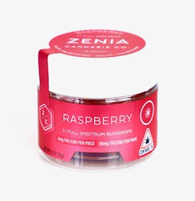 Raspberry Full Spectrum 1:1 Gumdrops - 50mg:50mg
