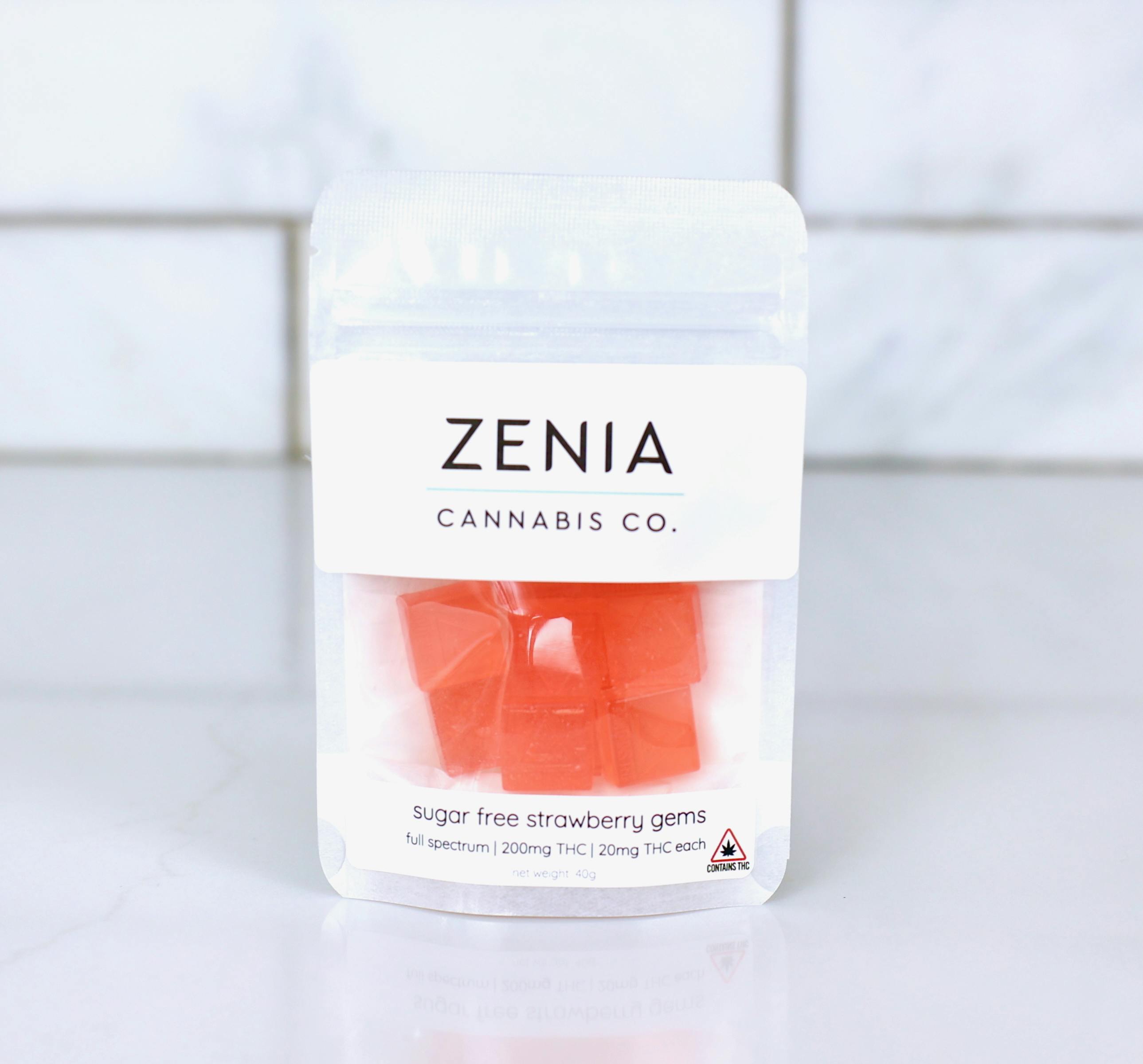 Strawberry Sugar Free Full Spectrum Gems - 200mg by Zenia Cannabis Co