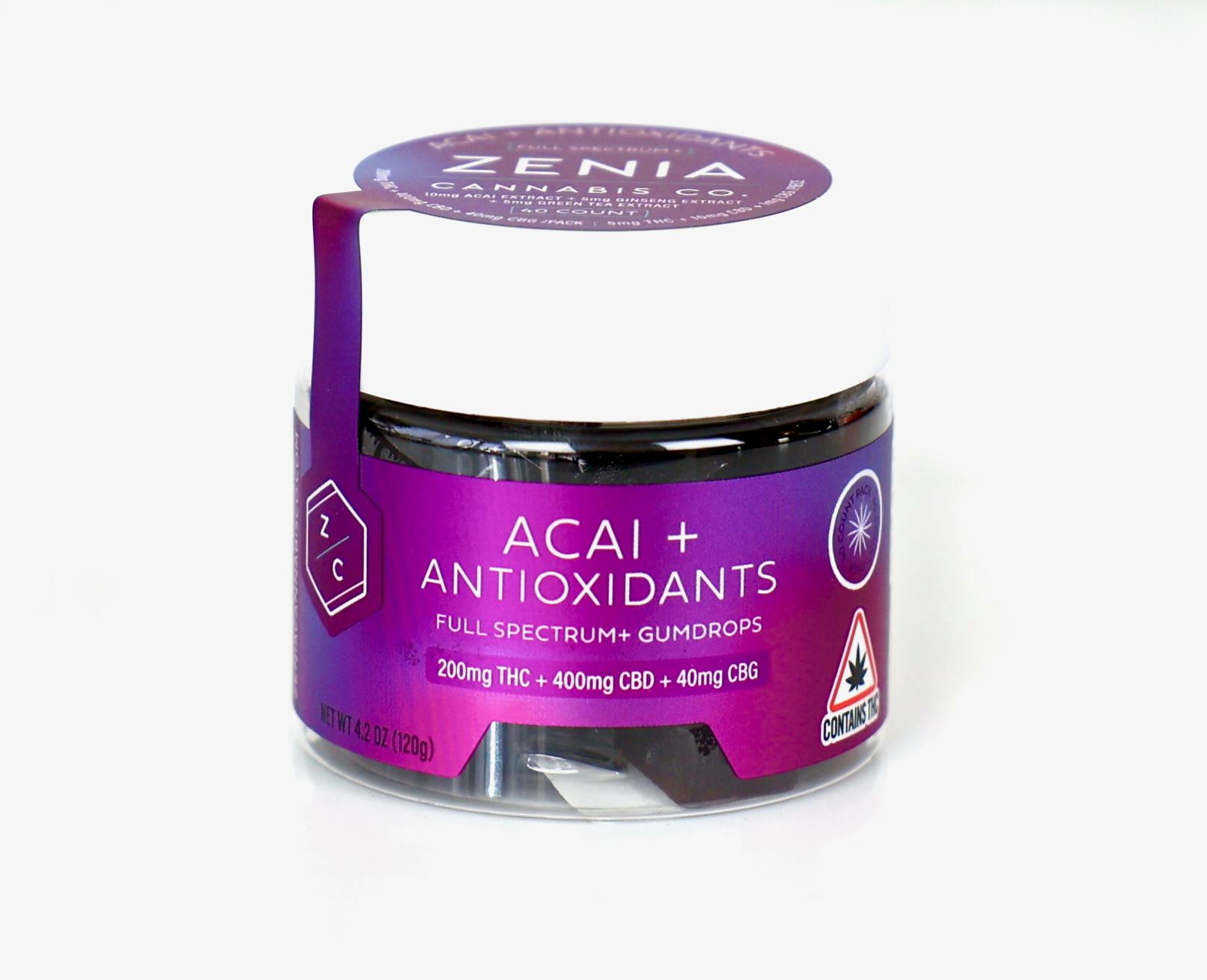 Acai + Antioxidants - THC+CBD+CBG - 200mg:200mg:40mg by Zenia Cannabis Co