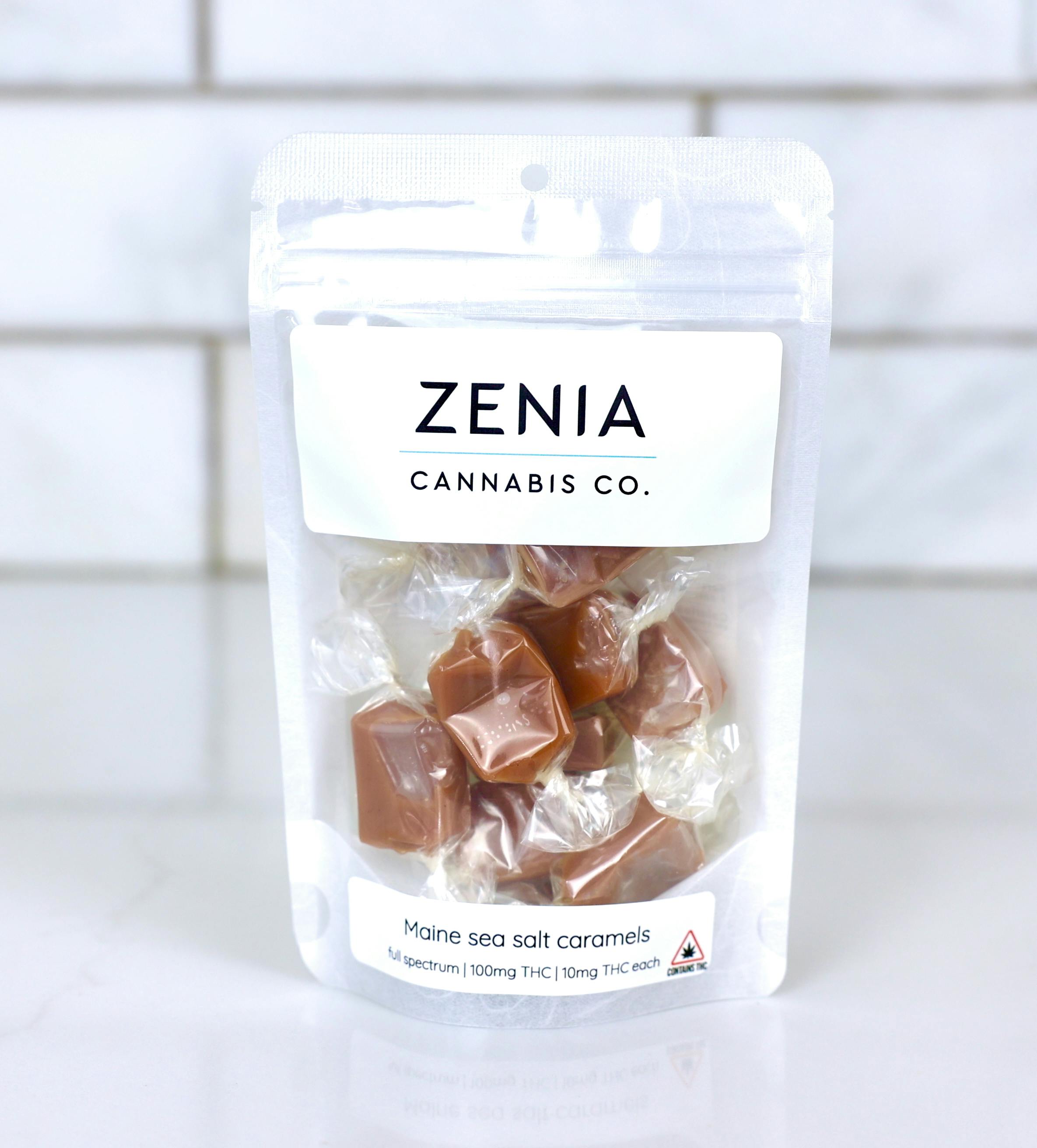 Maine Sea Salt Full Spectrum Caramels - 100mg by Zenia Cannabis Co