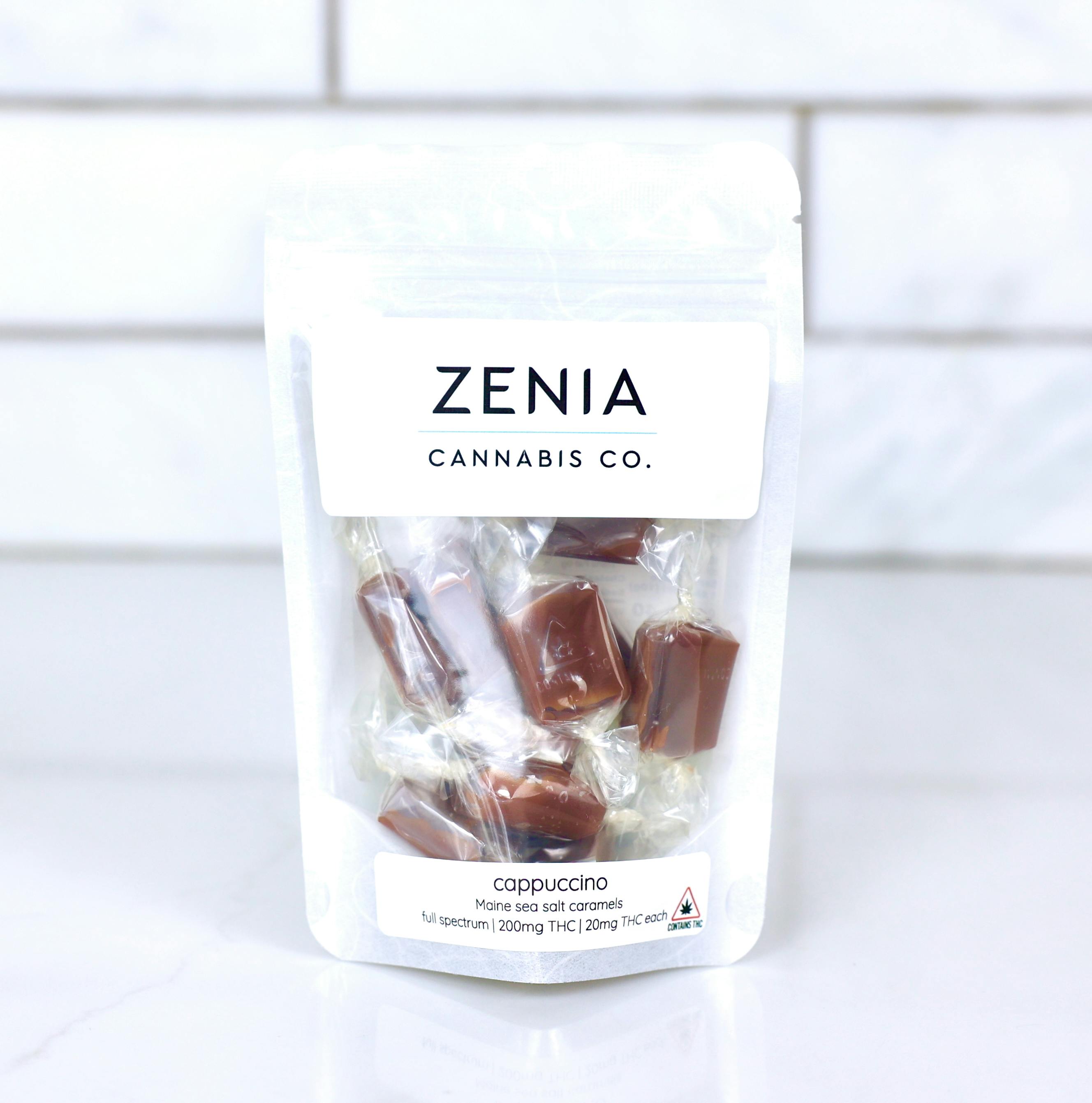 Cappucino Maine Sea Salt Full Spectrum Caramels - 200mg by Zenia Cannabis Co