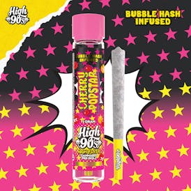 High 90s : Cherry Popstar 1g High Flyer Bubble Hash Infused Pre-Roll