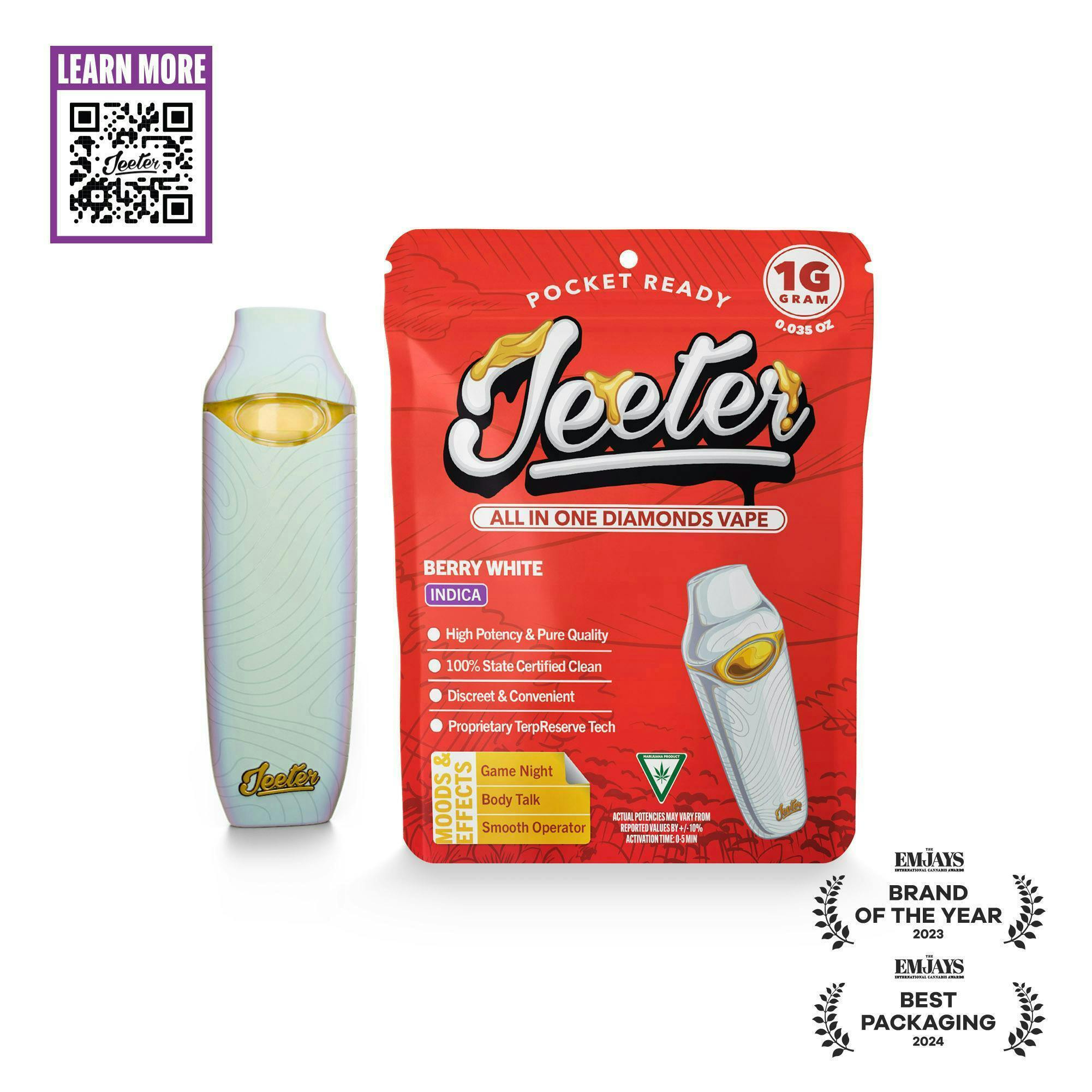Jeeter | Berry White | Diamonds Disposable | 1g