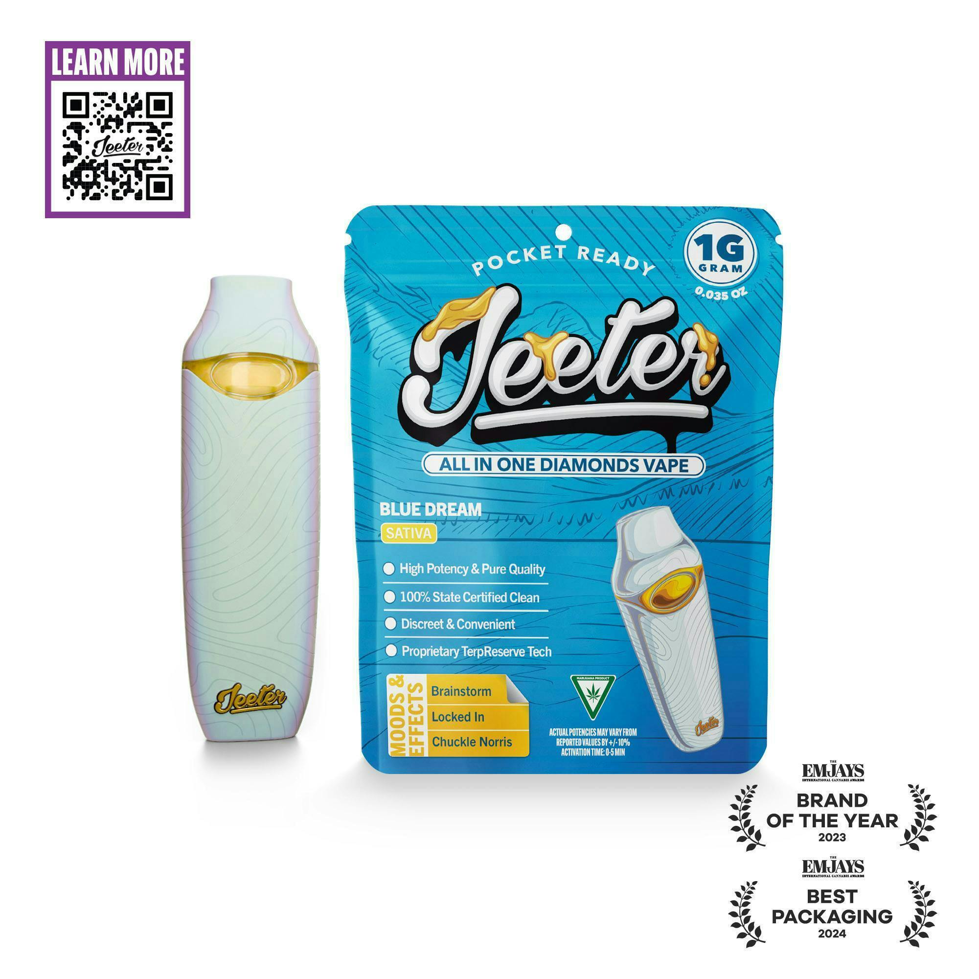 Jeeter | Blue Dream | Diamonds Disposable | 1g by Jeeter