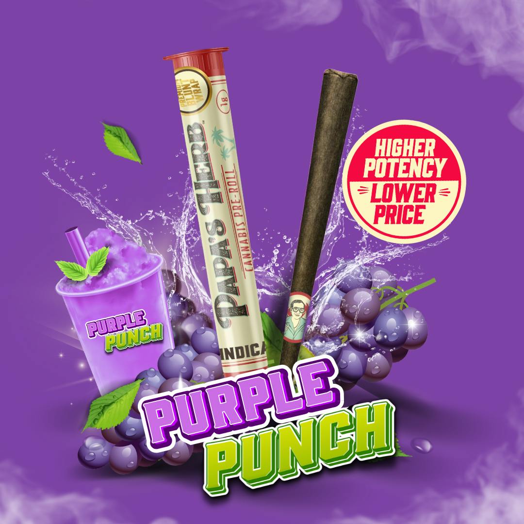 Purple Punch (1g) Blunt - Papa's Herb